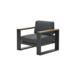 CUBE, LOUNGE ÚTISTÓLL TEAK LOOK