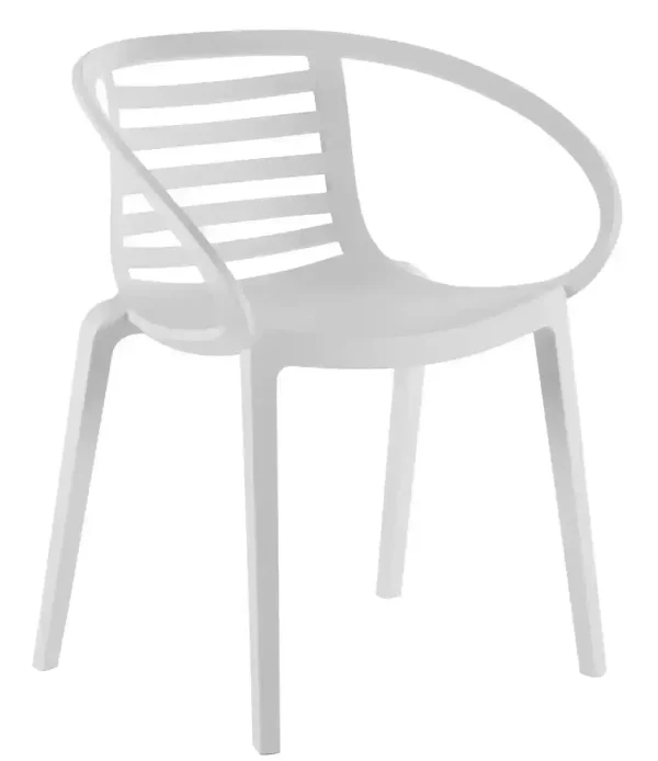 MAMBO, Útistóll m/örmum – white