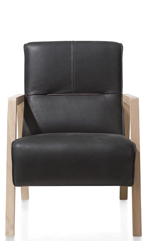 bueno, hægindastóll með viðararmi vintage clay / white / black