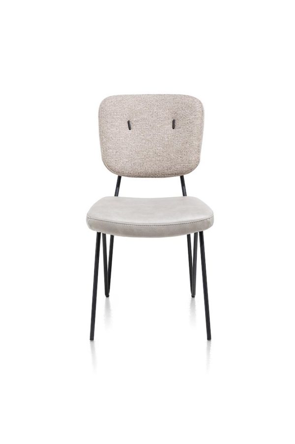 june, borðstofustóll - svart  stell + pokagormar