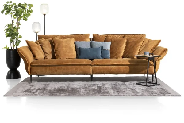 Marseille, 4-sæta í Karese Ochre + pokagormar - 295 sm