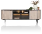 aramon, skenkur 240 sm - 2-hurðir + 2-glerhurðir + 3-hólf (+ led)