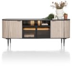 aramon, skenkur 210 sm - 2-hurðir + 2-glerhurðir + 3-hólf (+ led)