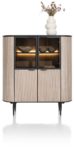 aramon, háskenkur 125 sm - 2-hurðir + 2-glerhurðir (+ led)