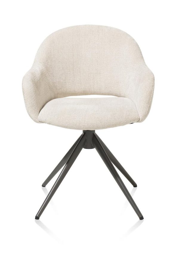 Finn – Armstóll - á snúningsfæti - áklæði: livigno