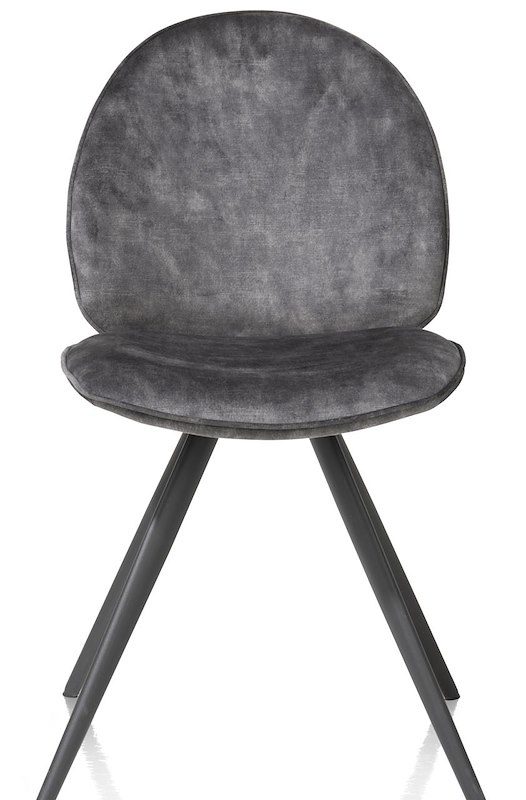 Aiko, borðstofustóll - rough off black - áklæði karese