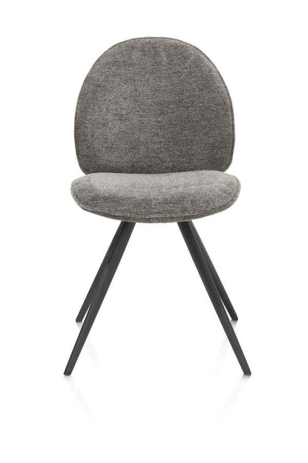 Aiko, borðstofustóll - rough off black - áklæði enzo