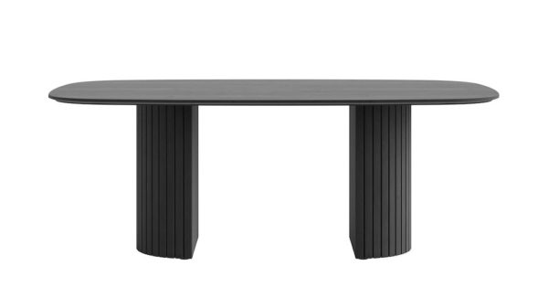 Pavie, Borðstofuborð - Ávalt - 210 X 120 sm (viðarfætur)