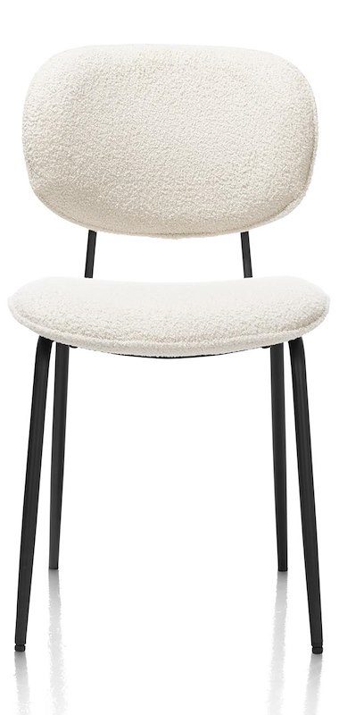 lexi, borðstofustóll - svört stálgrind (rob) - áklæði avicci