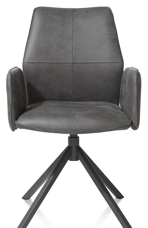 FRANKY, armstóll m/snúningi +handfang +pokagormar - Taurus míkróleður