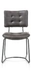 Julien, borðstofustóll – fætur black – corsica míkróleður