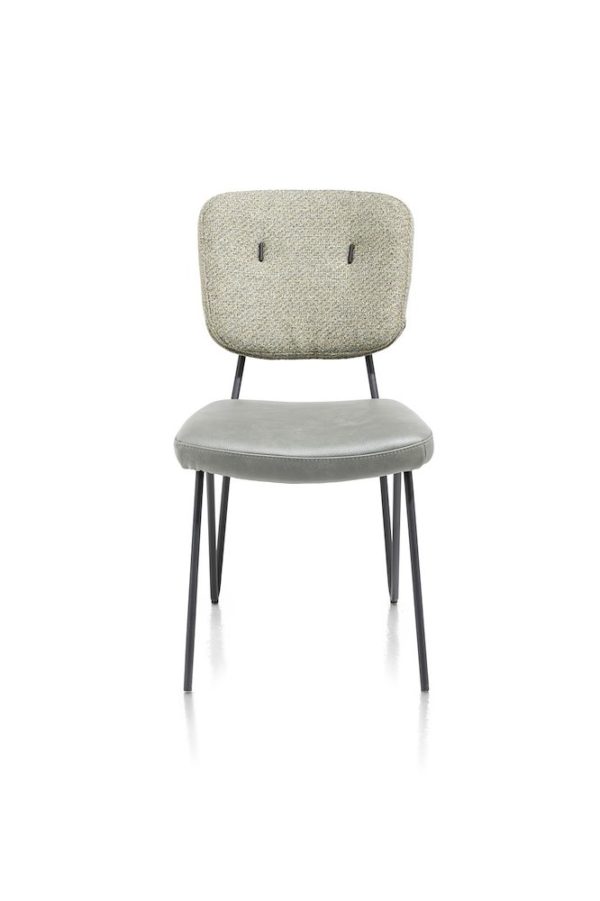 june, borðstofustóll – fætur black + pokagormar – combi pala/cleo