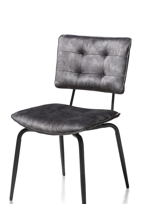 Manou, Borðstofustóll – off–black – karese