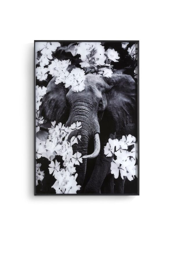 Flower elephant canvas 100x68cm