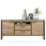Metalo, Skenkur 180 sm - 2-hurðir + 2-skúffur + 1-hólf (+ LED)