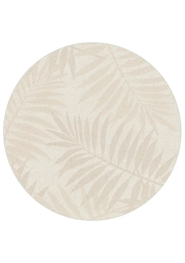 Naturalis útimotta hringlótt 160 cm desert sand