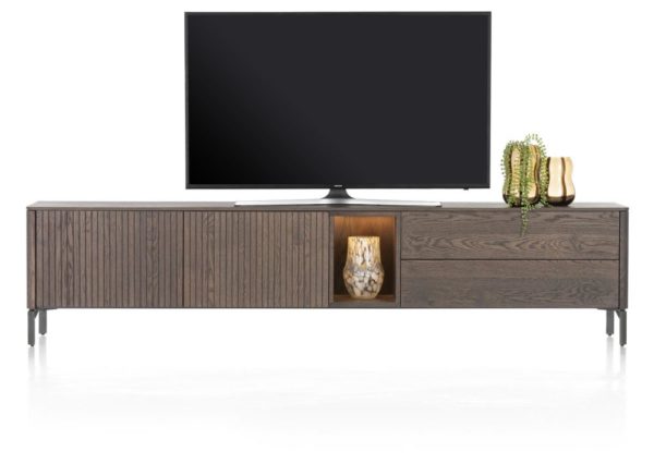 TRENTON, Sjónvarpsskenkur 240 cm. - 2-hurðir + 2-skúffur + 1-hólf