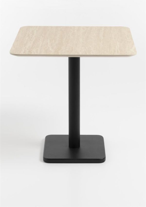 Brest, bistro borð - ferningslaga 75 x 75 sm - kalksteinn