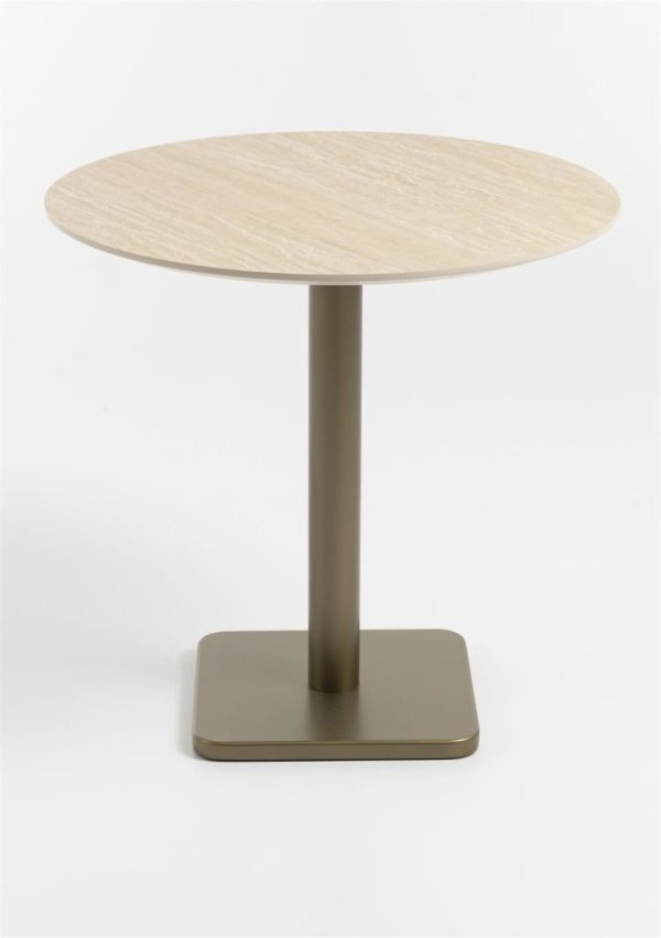 Brest, bistro borð - hringlótt 80 sm - kalksteinn