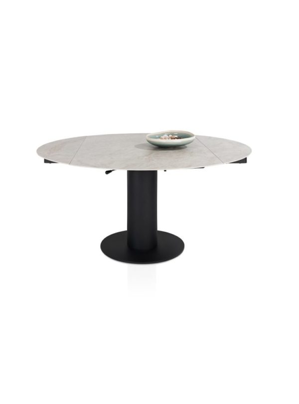 AVELLINO, stækkanlegt borðstofuborð hringlaga 90 sm. (+2x30 sm.) x 150 sm.