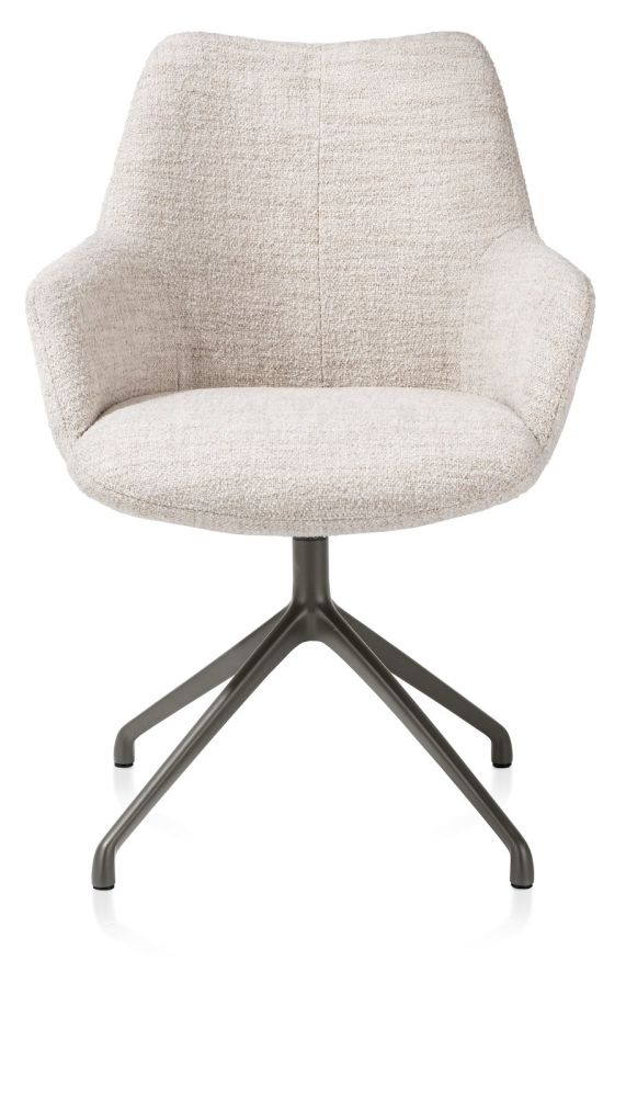 MATS, armstóll -Álgrind 4-fætur -m/snúningi -grafít -áklæði luton